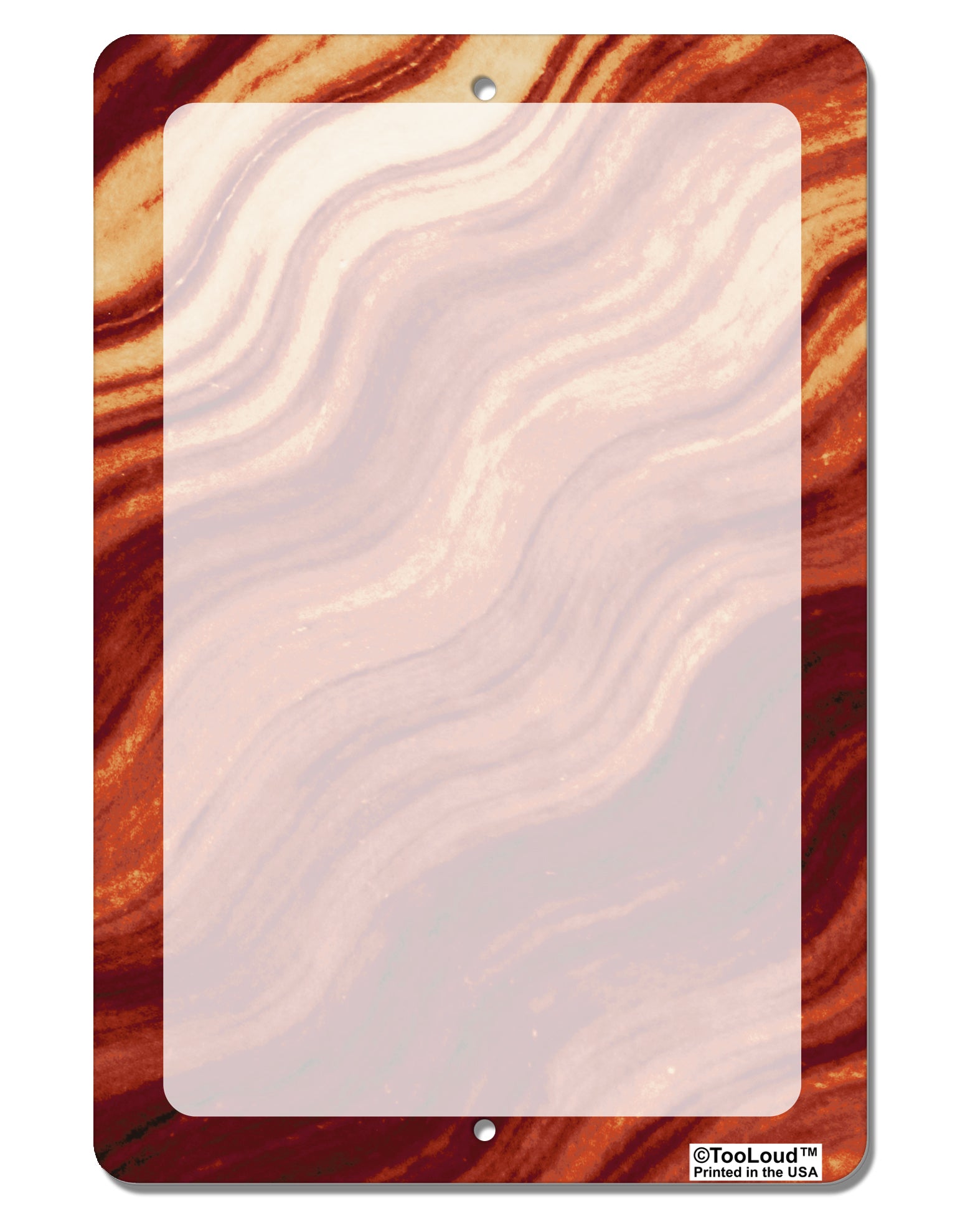 Bacon Bacon Bacon Aluminum 8 x 12&#x22; Dry Erase Board Sign All Over Print by TooLoud-Dry Erase Board-TooLoud-White-Davson Sales