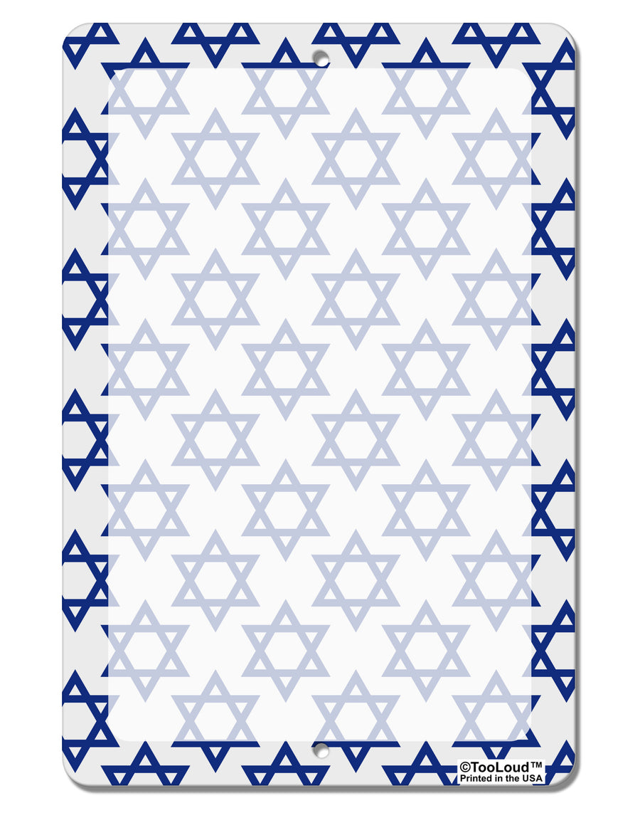 Stars of David Jewish Aluminum 8 x 12&#x22; Dry Erase Board Sign All Over Print by TooLoud-Dry Erase Board-TooLoud-White-Davson Sales