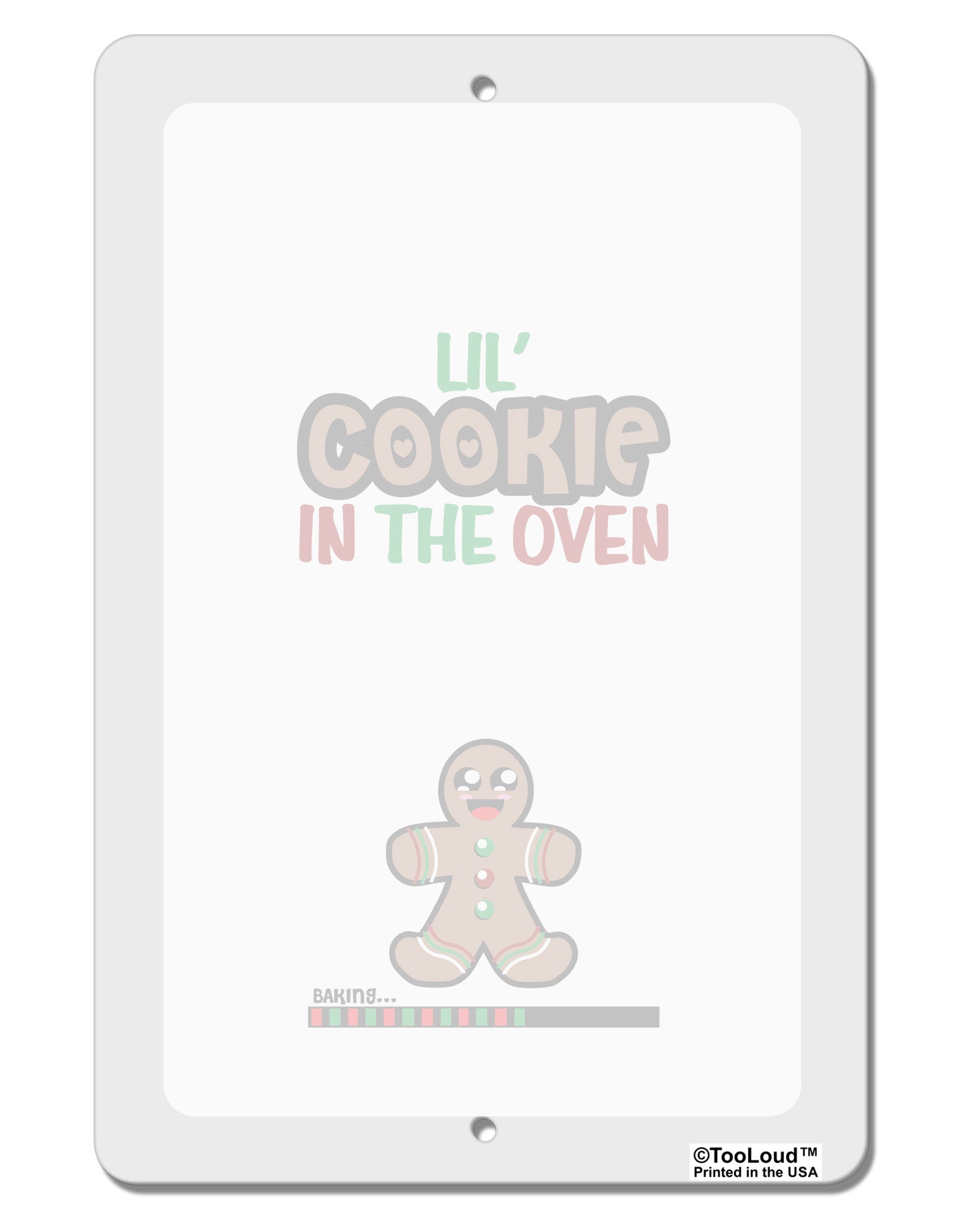 Lil Cookie In The Oven - Maternity AOP Aluminum 8 x 12&#x22; Dry Erase Board Sign All Over Print-Dry Erase Board-TooLoud-White-Davson Sales