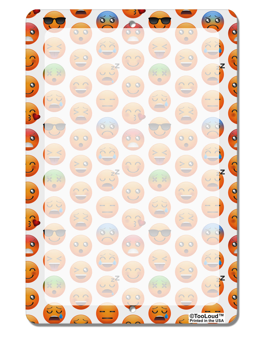 Lots Of Emojis AOP Aluminum 8 x 12&#x22; Dry Erase Board Sign All Over Print-Dry Erase Board-TooLoud-White-Davson Sales