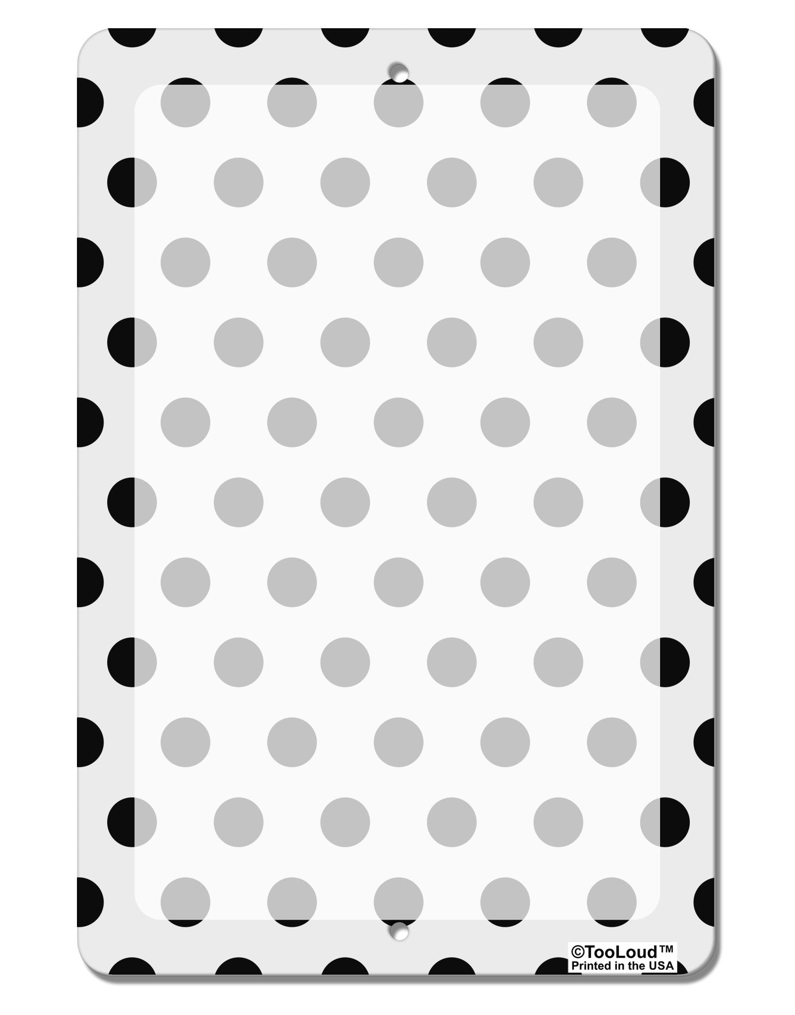 Black Polka Dots on White Aluminum 8 x 12&#x22; Dry Erase Board Sign All Over Print by TooLoud-Dry Erase Board-TooLoud-White-Davson Sales