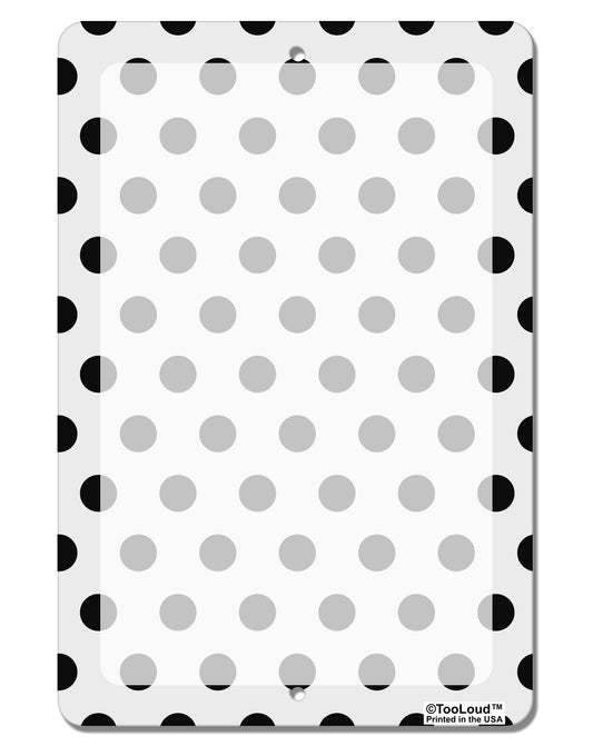 Black Polka Dots on White Aluminum 8 x 12&#x22; Dry Erase Board Sign All Over Print by TooLoud-Dry Erase Board-TooLoud-White-Davson Sales
