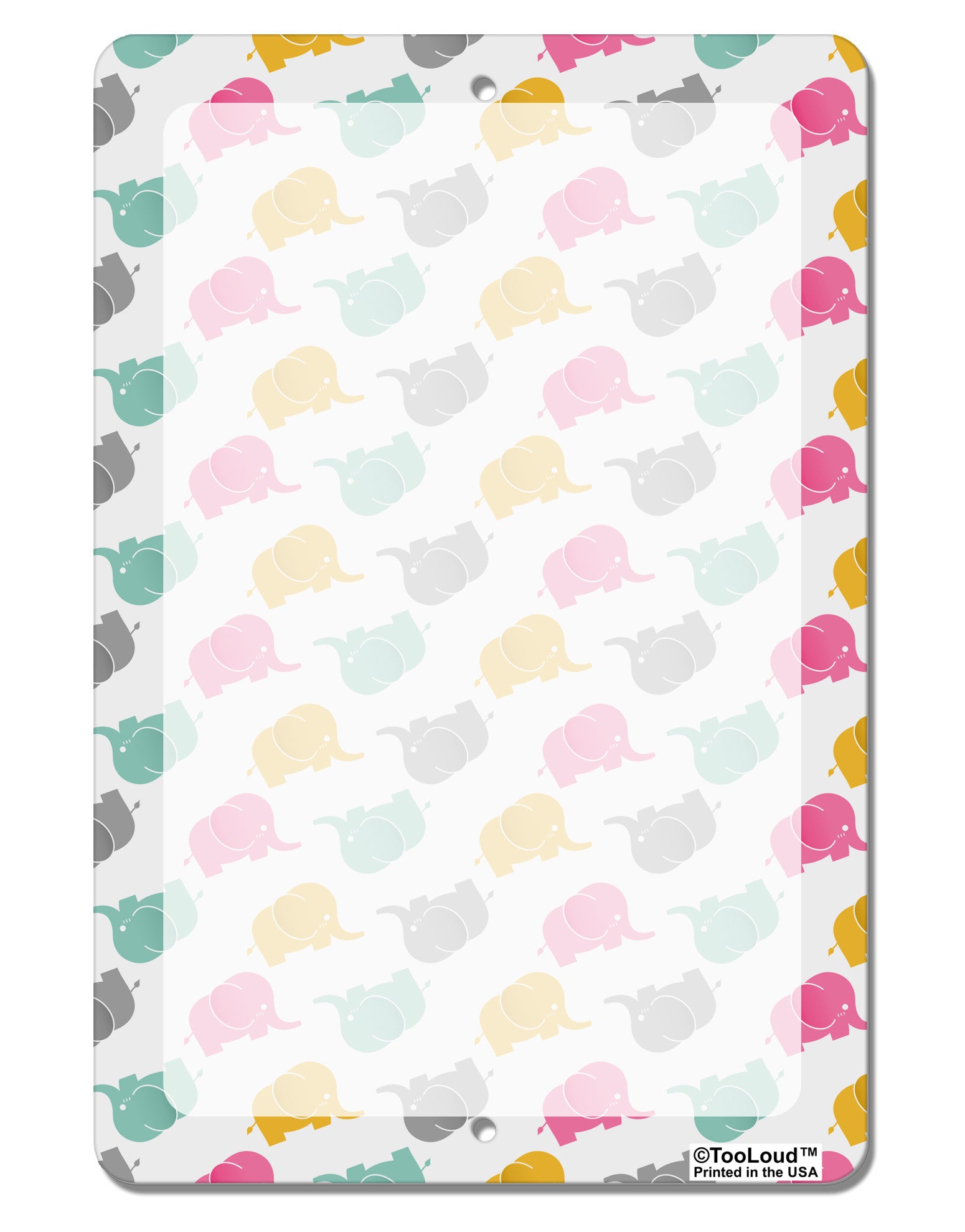 Cute Baby Elephants AOP Aluminum 8 x 12&#x22; Dry Erase Board Sign All Over Print-Dry Erase Board-TooLoud-White-Davson Sales