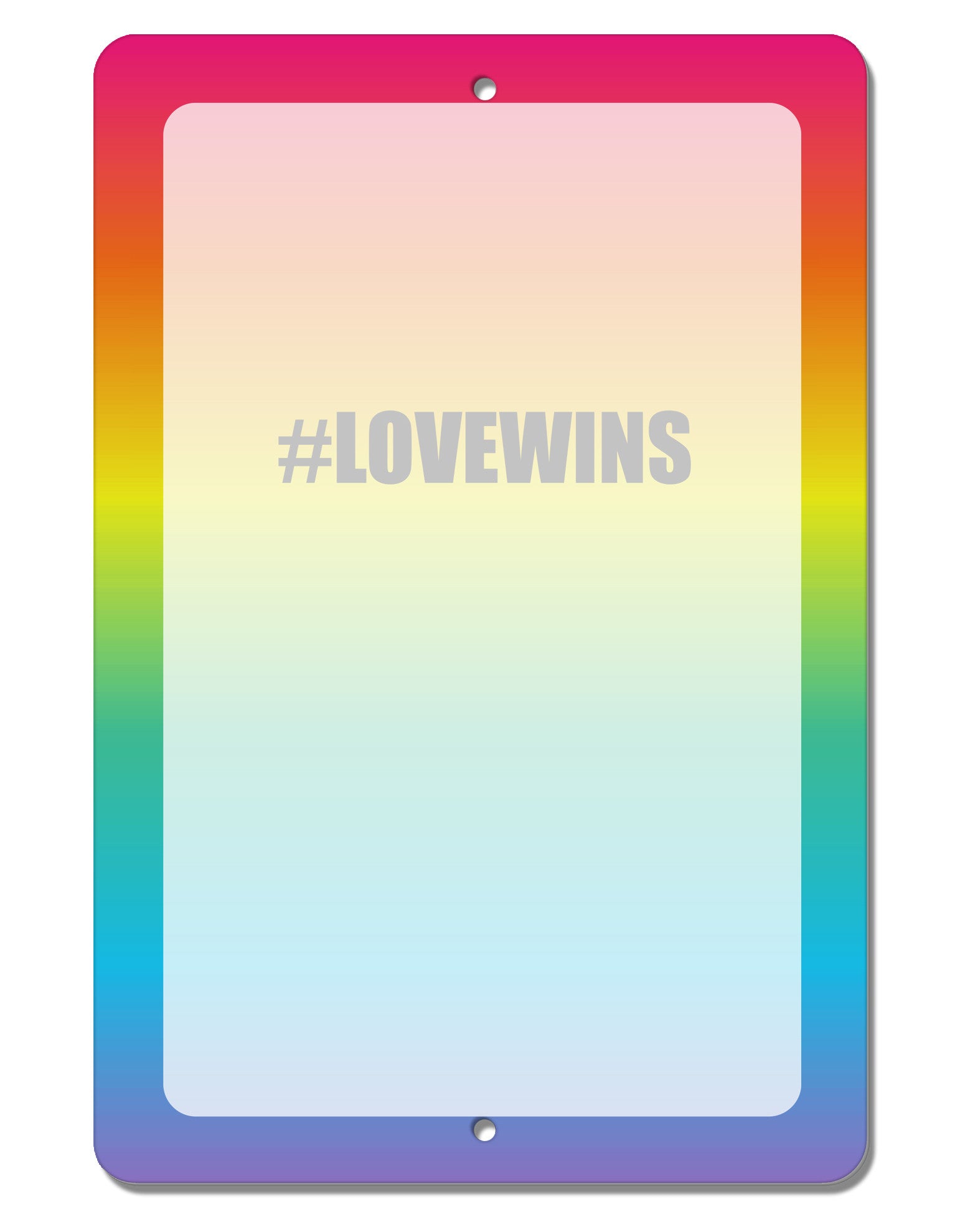 Rainbow Print - Hashtag Love Wins Aluminum 8 x 12&#x22; Dry Erase Board Sign All Over Print-Dry Erase Board-TooLoud-White-Davson Sales