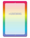 Rainbow Print - Hashtag Love Wins Aluminum 8 x 12&#x22; Dry Erase Board Sign All Over Print-Dry Erase Board-TooLoud-White-Davson Sales