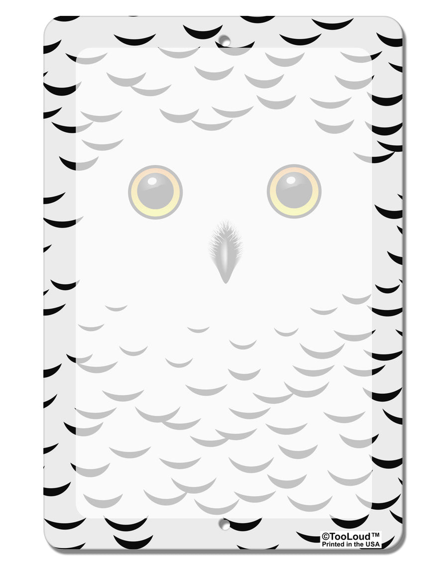 Snowy Owl Cute Animal Face Aluminum 8 x 12&#x22; Dry Erase Board Sign All Over Print-Dry Erase Board-TooLoud-White-Davson Sales