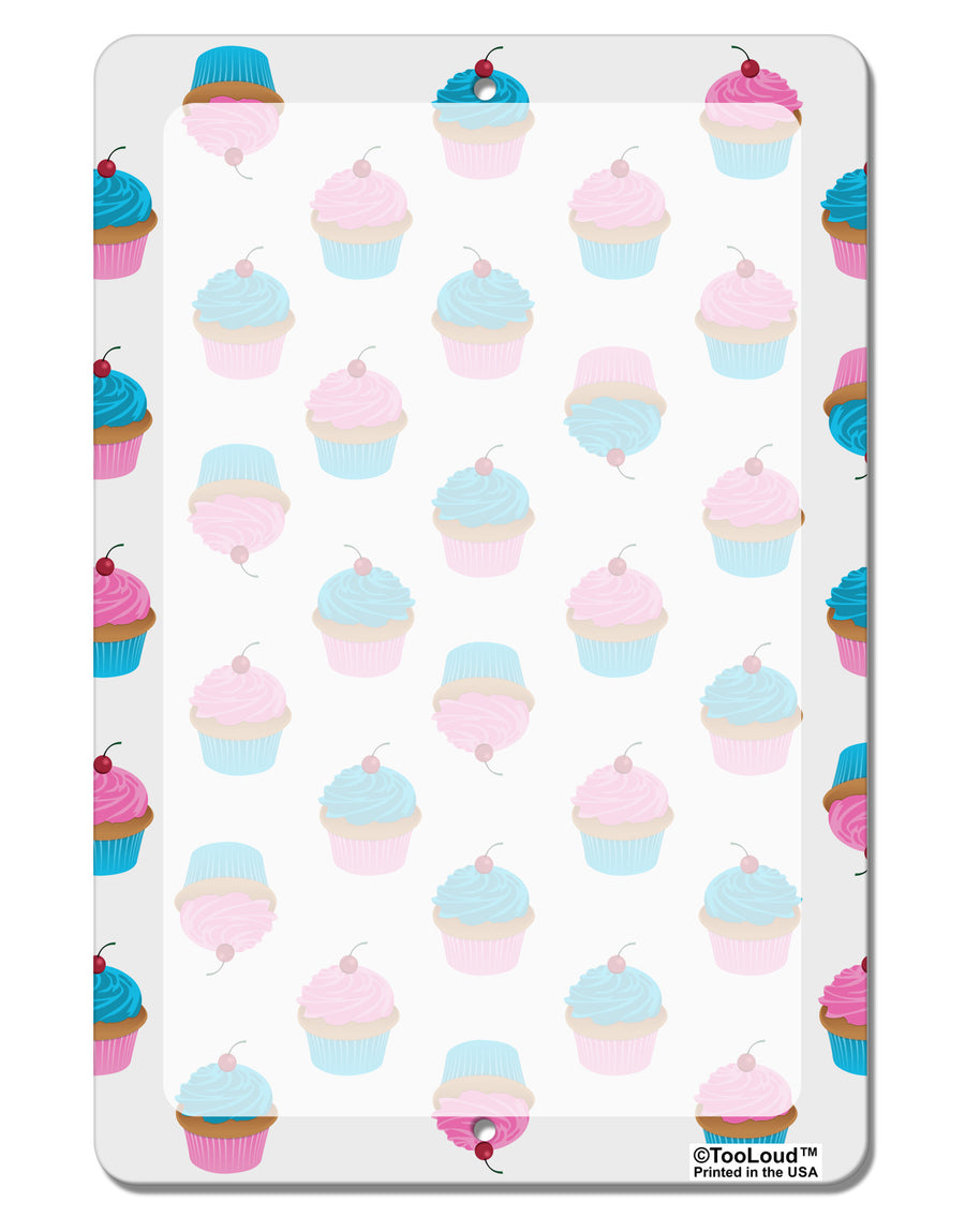 Cute Cupcakes AOP Aluminum 8 x 12&#x22; Dry Erase Board Sign All Over Print-Dry Erase Board-TooLoud-White-Davson Sales