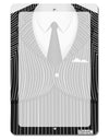 Pinstripe Gangster Jacket Printed Costume Aluminum 8 x 12&#x22; Dry Erase Board Sign All Over Print-Dry Erase Board-TooLoud-White-Davson Sales