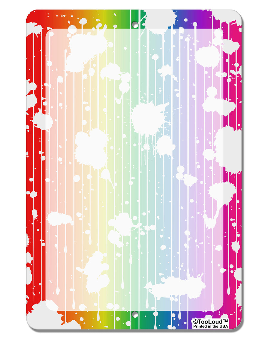 Splatter AOP - Rainbow Aluminum 8 x 12&#x22; Dry Erase Board Sign All Over Print-Dry Erase Board-TooLoud-White-Davson Sales