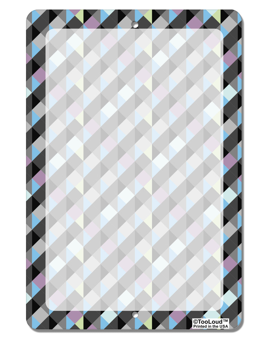 Plaid Pattern AOP Aluminum 8 x 12&#x22; Dry Erase Board Sign All Over Print-Dry Erase Board-TooLoud-White-Davson Sales