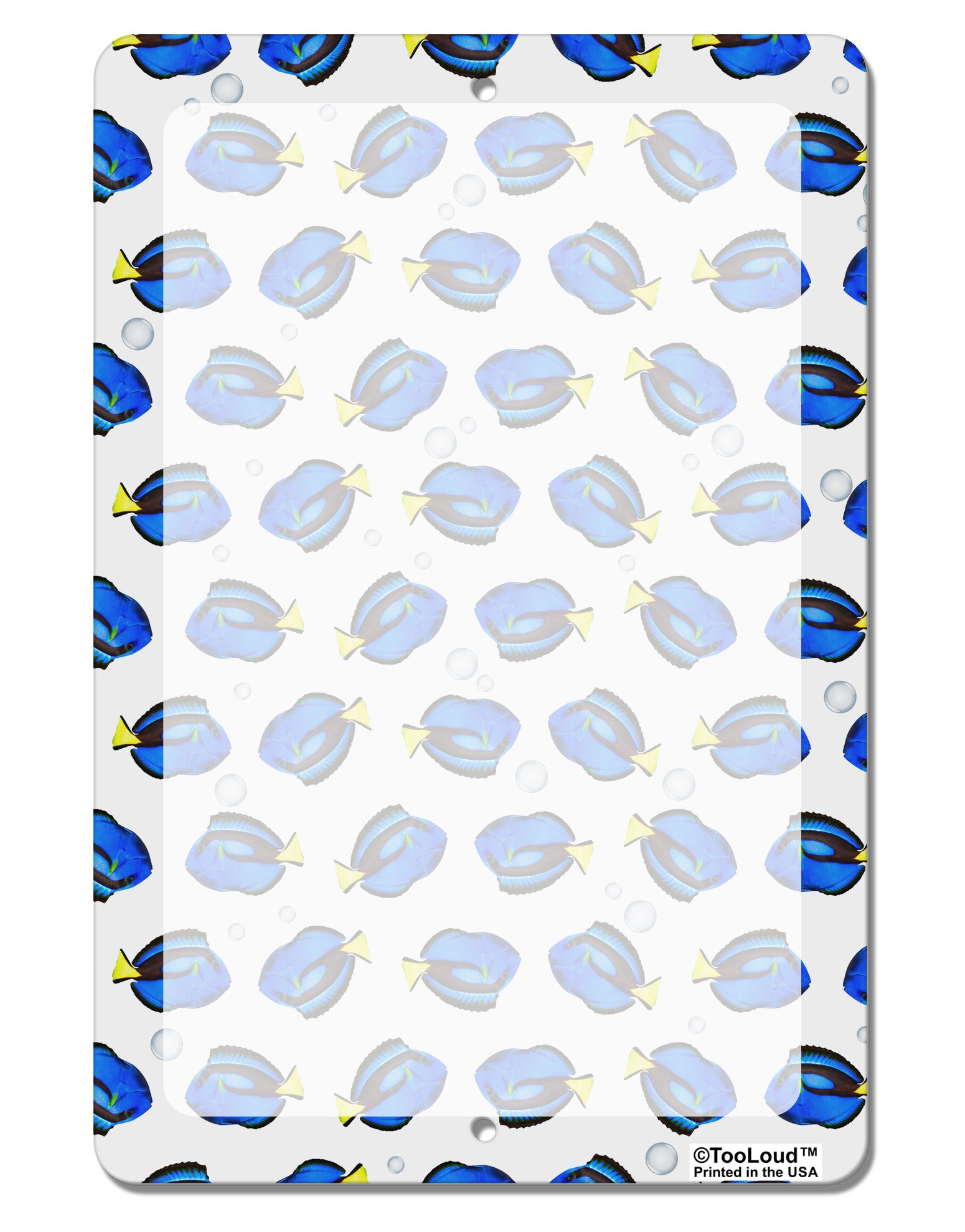 Blue Tang Fish AOP Aluminum 8 x 12&#x22; Dry Erase Board Sign All Over Print-Dry Erase Board-TooLoud-White-Davson Sales