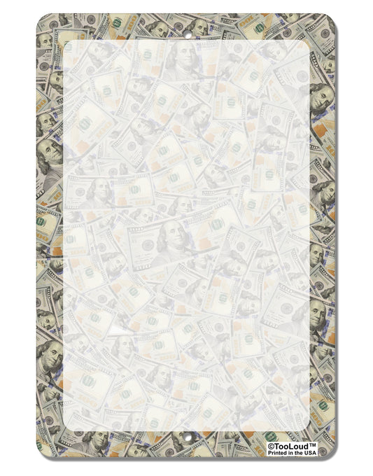 Benjamins Aluminum 8 x 12&#x22; Dry Erase Board Sign All Over Print by TooLoud-Dry Erase Board-TooLoud-Money-Davson Sales