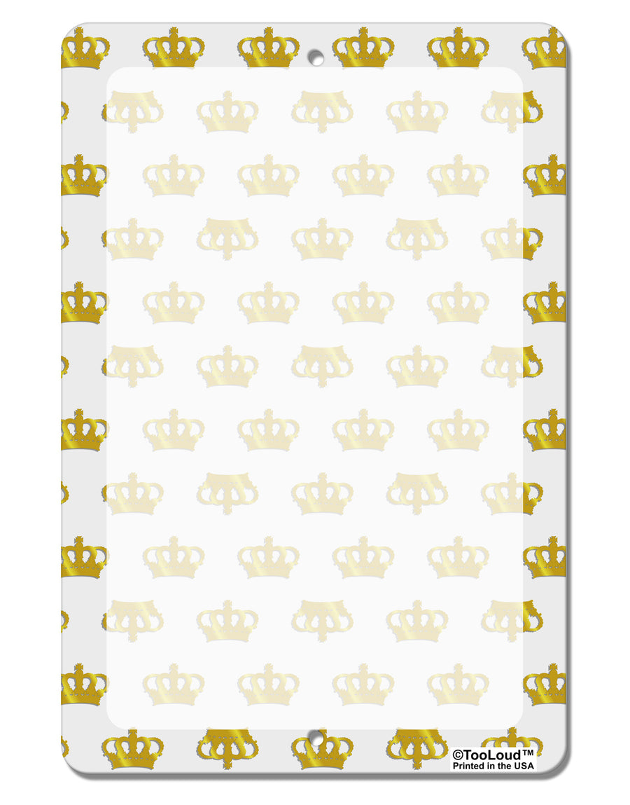 Gold Crowns AOP Aluminum 8 x 12&#x22; Dry Erase Board Sign All Over Print by TooLoud-Dry Erase Board-TooLoud-White-Davson Sales