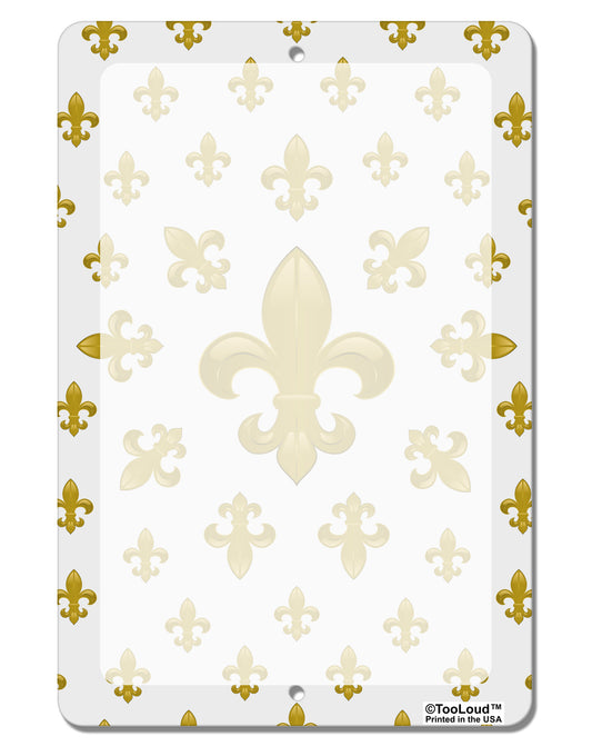Gold Fleur De Lis AOP Aluminum 8 x 12&#x22; Dry Erase Board Sign All Over Print by TooLoud-Dry Erase Board-TooLoud-White-Davson Sales