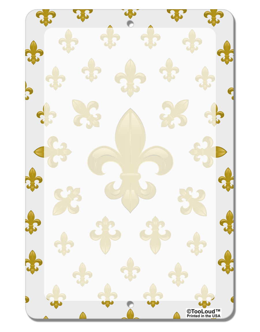 Gold Fleur De Lis AOP Aluminum 8 x 12&#x22; Dry Erase Board Sign All Over Print by TooLoud-Dry Erase Board-TooLoud-White-Davson Sales