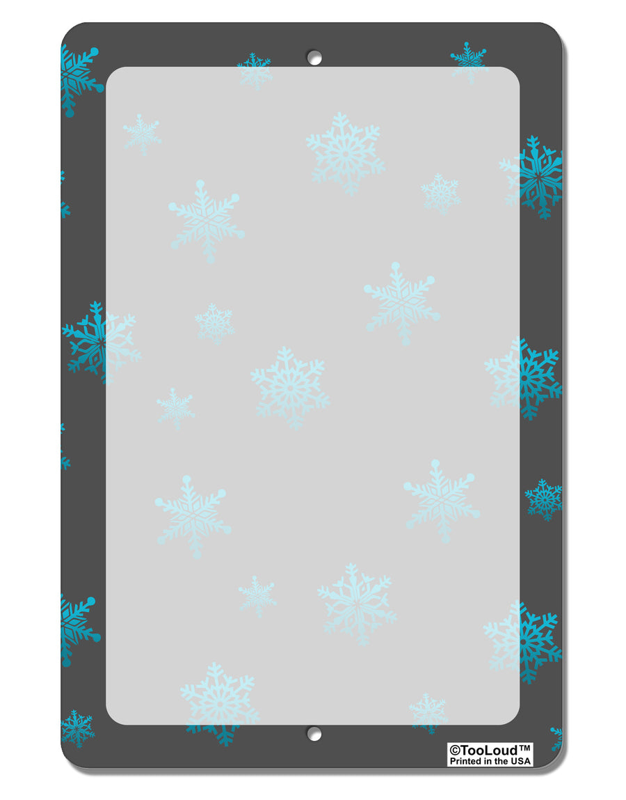 Snowflakes AOP Aluminum 8 x 12&#x22; Dry Erase Board Sign All Over Print-Dry Erase Board-TooLoud-White-Davson Sales