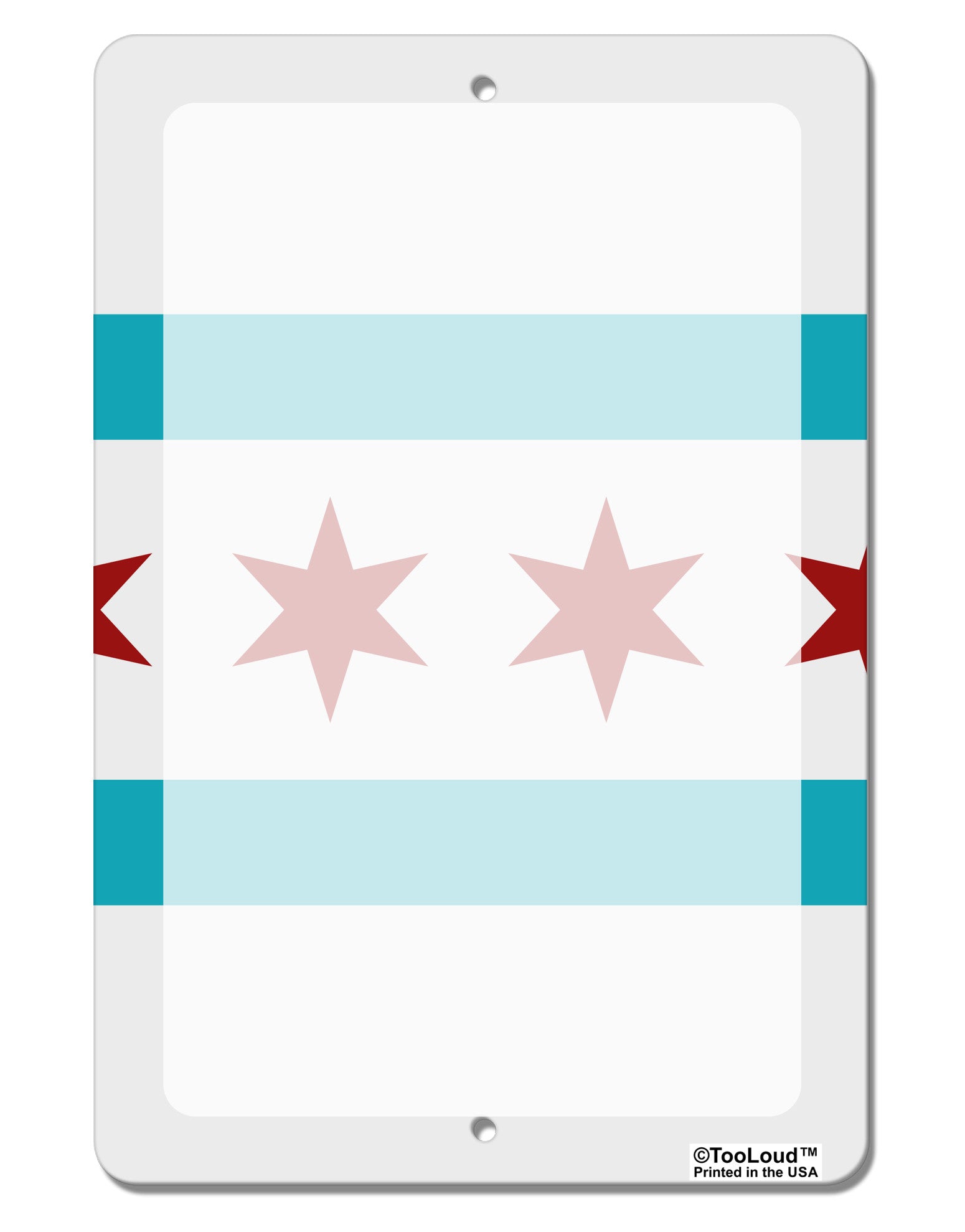 Chicago Flag AOP Aluminum 8 x 12&#x22; Dry Erase Board Sign All Over Print-Dry Erase Board-TooLoud-White-Davson Sales