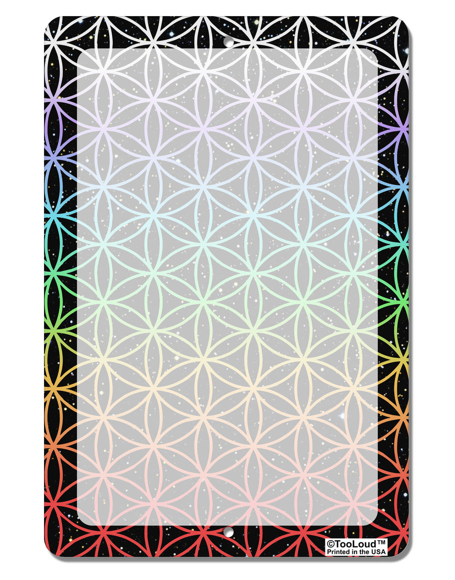 Chakra Colors Flower of Life Aluminum 8 x 12&#x22; Dry Erase Board Sign All Over Print-Dry Erase Board-TooLoud-White-Davson Sales