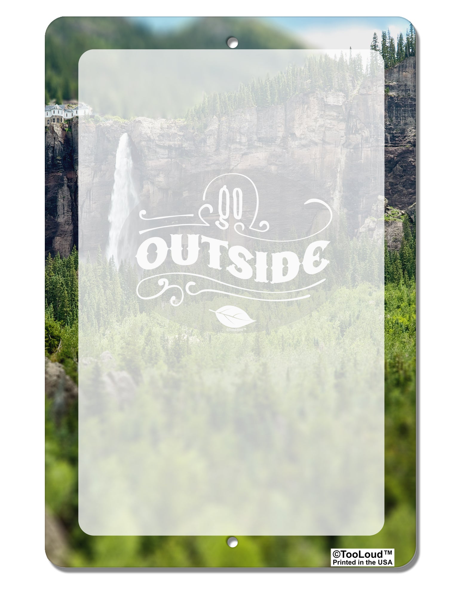Beautiful Cliffs - Go Outside AOP Aluminum 8 x 12&#x22; Dry Erase Board Sign All Over Print by TooLoud-TooLoud-White-Davson Sales