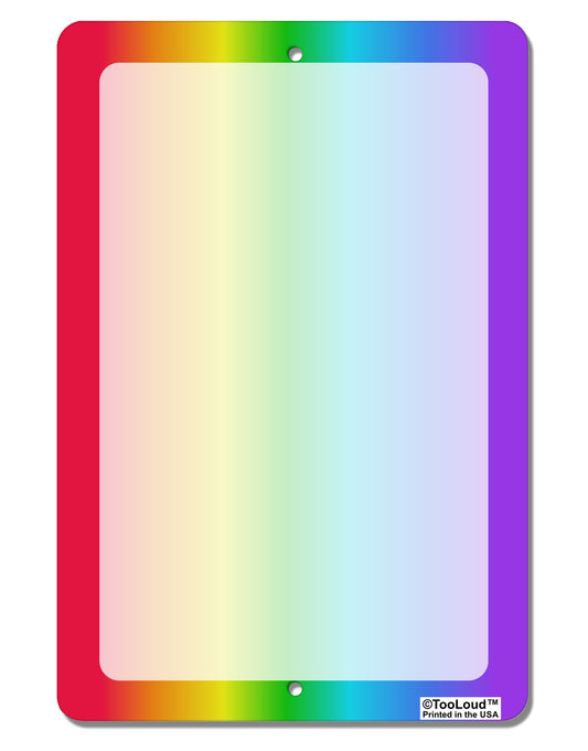 Vertical Rainbow Gradient Aluminum 8 x 12&#x22; Dry Erase Board Sign All Over Print by TooLoud-Dry Erase Board-TooLoud-White-Davson Sales