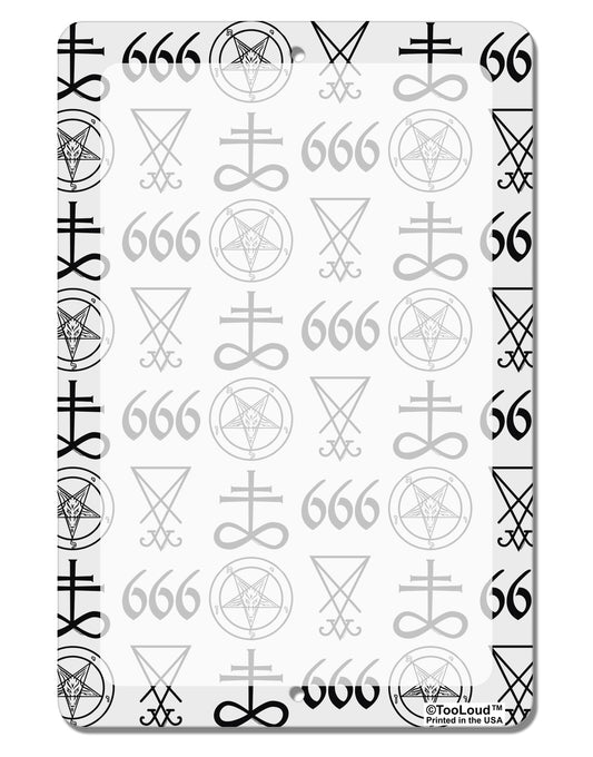 Satanic Symbols Aluminum 8 x 12&#x22; Dry Erase Board Sign All Over Print-Dry Erase Board-TooLoud-White-Davson Sales