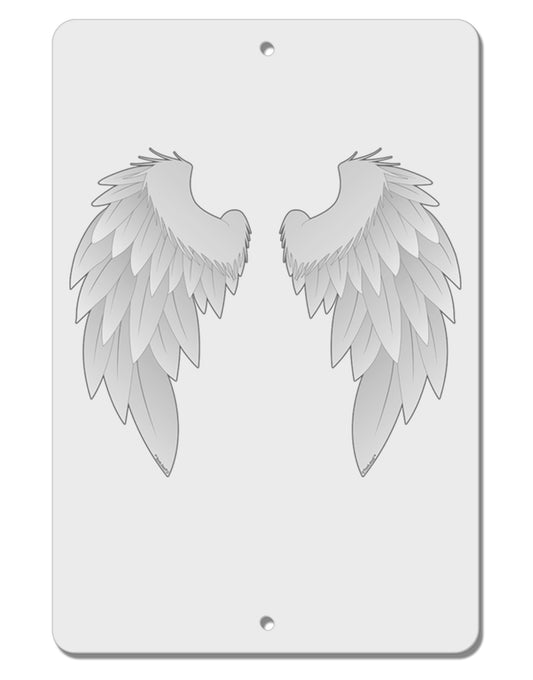 Epic Angel Wings Design Aluminum 8 x 12&#x22; Sign by TooLoud-TooLoud-White-Davson Sales
