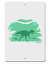 Dinosaur Silhouettes - Jungle Aluminum 8 x 12&#x22; Sign by TooLoud-TooLoud-White-Davson Sales