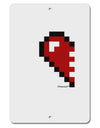 Couples Pixel Heart Design - Left Aluminum 8 x 12&#x22; Sign by TooLoud-TooLoud-White-Davson Sales