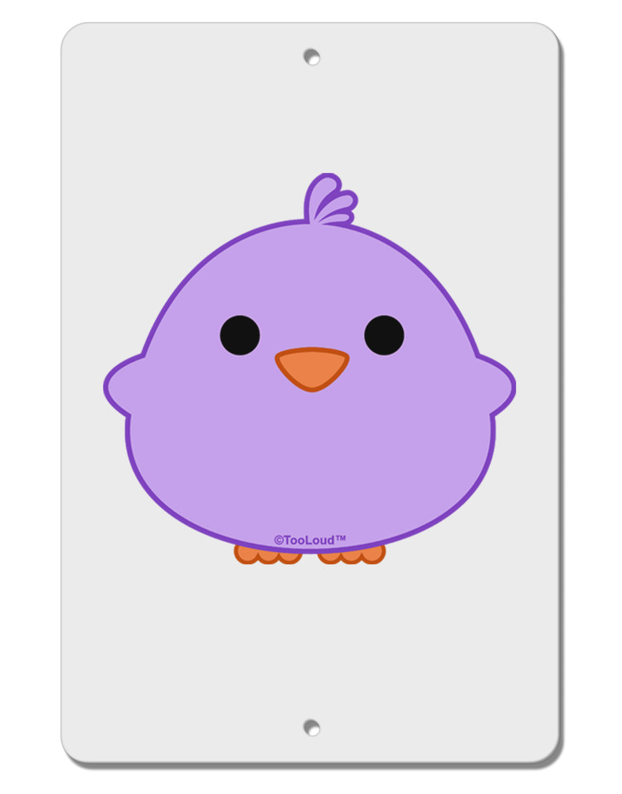 Cute Little Chick - Purple Aluminum 8 x 12&#x22; Sign by TooLoud-TooLoud-White-Davson Sales