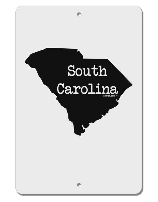 South Carolina - United States Shape Aluminum 8 x 12&#x22; Sign by TooLoud-TooLoud-White-Davson Sales