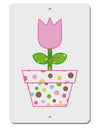 Easter Tulip Design - Pink Aluminum 8 x 12&#x22; Sign by TooLoud-TooLoud-White-Davson Sales