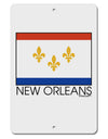 New Orleans Louisiana Flag Text Aluminum 8 x 12&#x22; Sign-TooLoud-White-Davson Sales