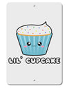 Cute Cupcake with Sprinkles - Lil Cupcake Aluminum 8 x 12&#x22; Sign by TooLoud-TooLoud-White-Davson Sales