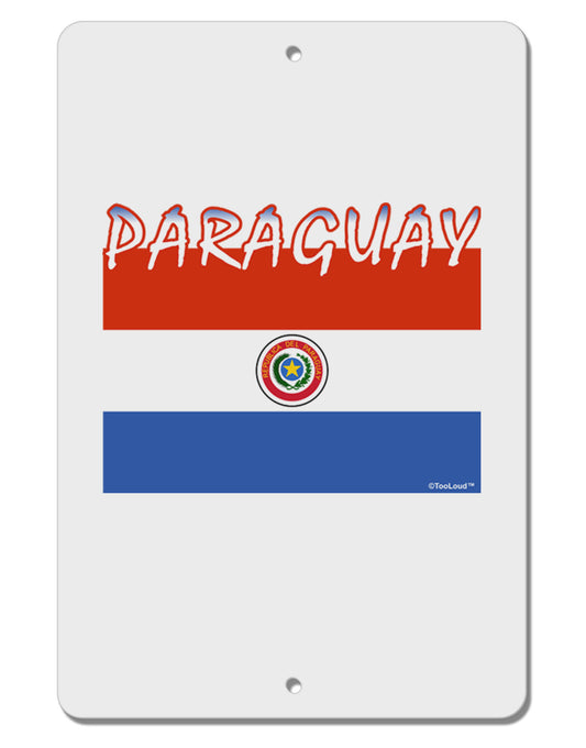 Paraguay Flag Aluminum 8 x 12&#x22; Sign-TooLoud-White-Davson Sales