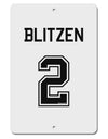 Reindeer Jersey - Blitzen 2 Aluminum 8 x 12&#x22; Sign-TooLoud-White-Davson Sales