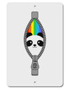 Rainbow Panda Peeking Out of Zipper Aluminum 8 x 12&#x22; Sign by TooLoud-TooLoud-White-Davson Sales