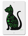 Happy St. Catty's Day - St. Patrick's Day Cat Aluminum 8 x 12&#x22; Sign by TooLoud-TooLoud-White-Davson Sales