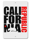 California Republic Design - California Red Star and Bear Aluminum 8 x 12&#x22; Sign by TooLoud-TooLoud-White-Davson Sales