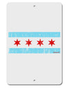 Distressed Chicago Flag Design Aluminum 8 x 12&#x22; Sign by TooLoud-TooLoud-White-Davson Sales