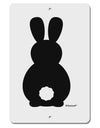 Cute Bunny Silhouette with Tail Aluminum 8 x 12&#x22; Sign by TooLoud-TooLoud-White-Davson Sales