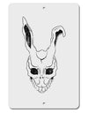 Scary Bunny Face White Distressed Aluminum 8 x 12&#x22; Sign-TooLoud-White-Davson Sales