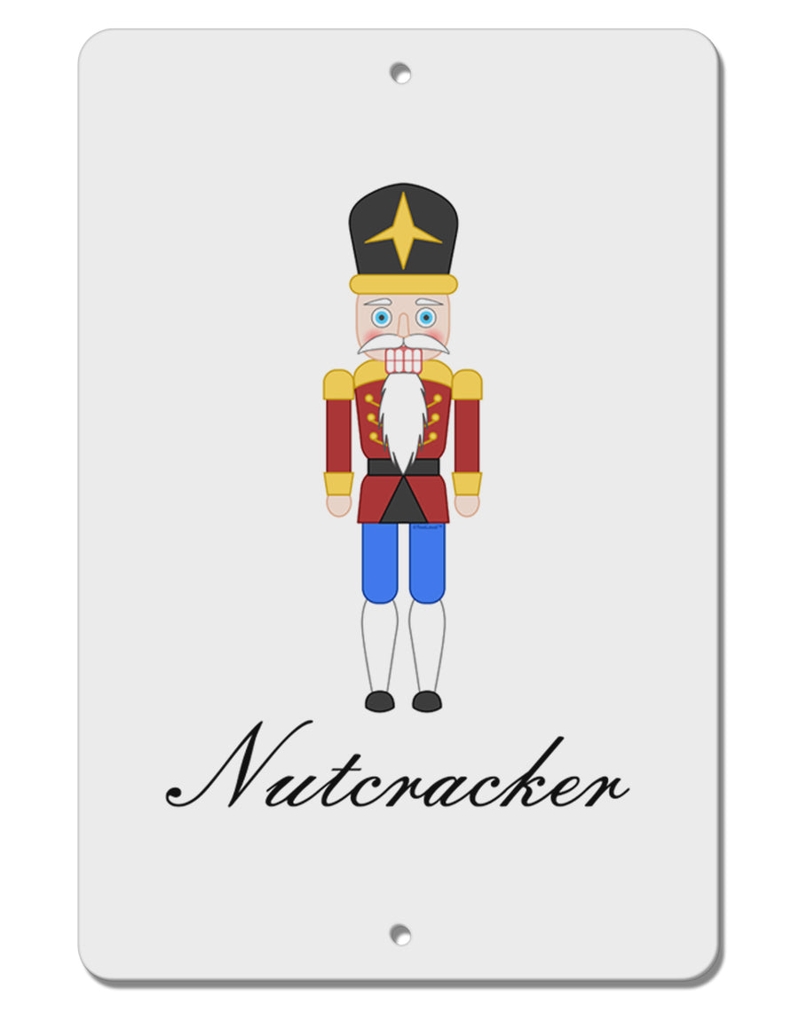 Nutcracker Design - Red Gold Black Text Aluminum 8 x 12&#x22; Sign-TooLoud-White-Davson Sales