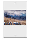 Pikes Peak CO Mountains Text Aluminum 8 x 12&#x22; Sign by TooLoud-TooLoud-White-Davson Sales