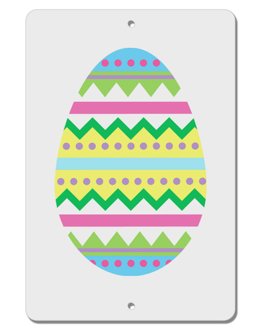 Colorful Easter Egg Aluminum 8 x 12&#x22; Sign-TooLoud-White-Davson Sales