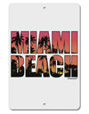 Miami Beach - Sunset Palm Trees Aluminum 8 x 12&#x22; Sign by TooLoud-TooLoud-White-Davson Sales