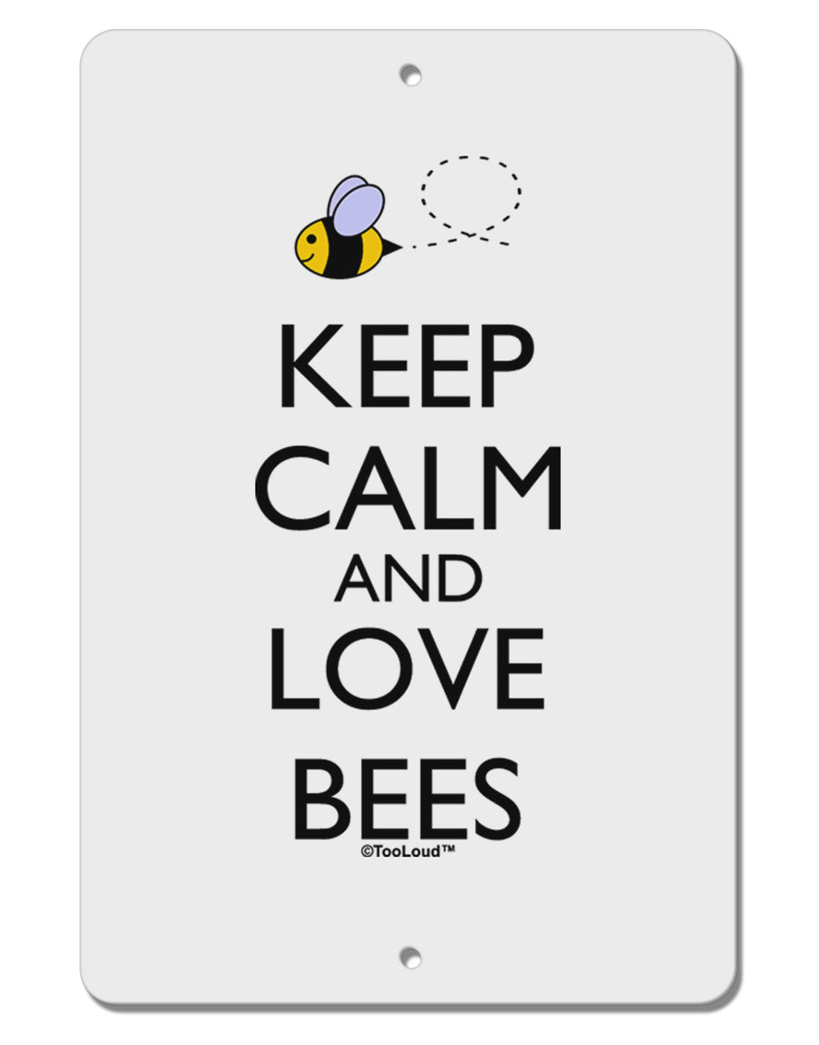 Keep Calm and Love Bees Color Aluminum 8 x 12&#x22; Sign-TooLoud-White-Davson Sales