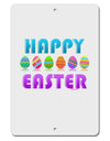 Happy Easter Decorated Eggs Aluminum 8 x 12&#x22; Sign-TooLoud-White-Davson Sales