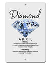 Birthstone Diamond Aluminum 8 x 12&#x22; Sign by TooLoud-TooLoud-White-Davson Sales