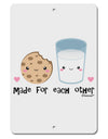 Cute Milk and Cookie - Made for Each Other Aluminum 8 x 12&#x22; Sign by TooLoud-TooLoud-White-Davson Sales