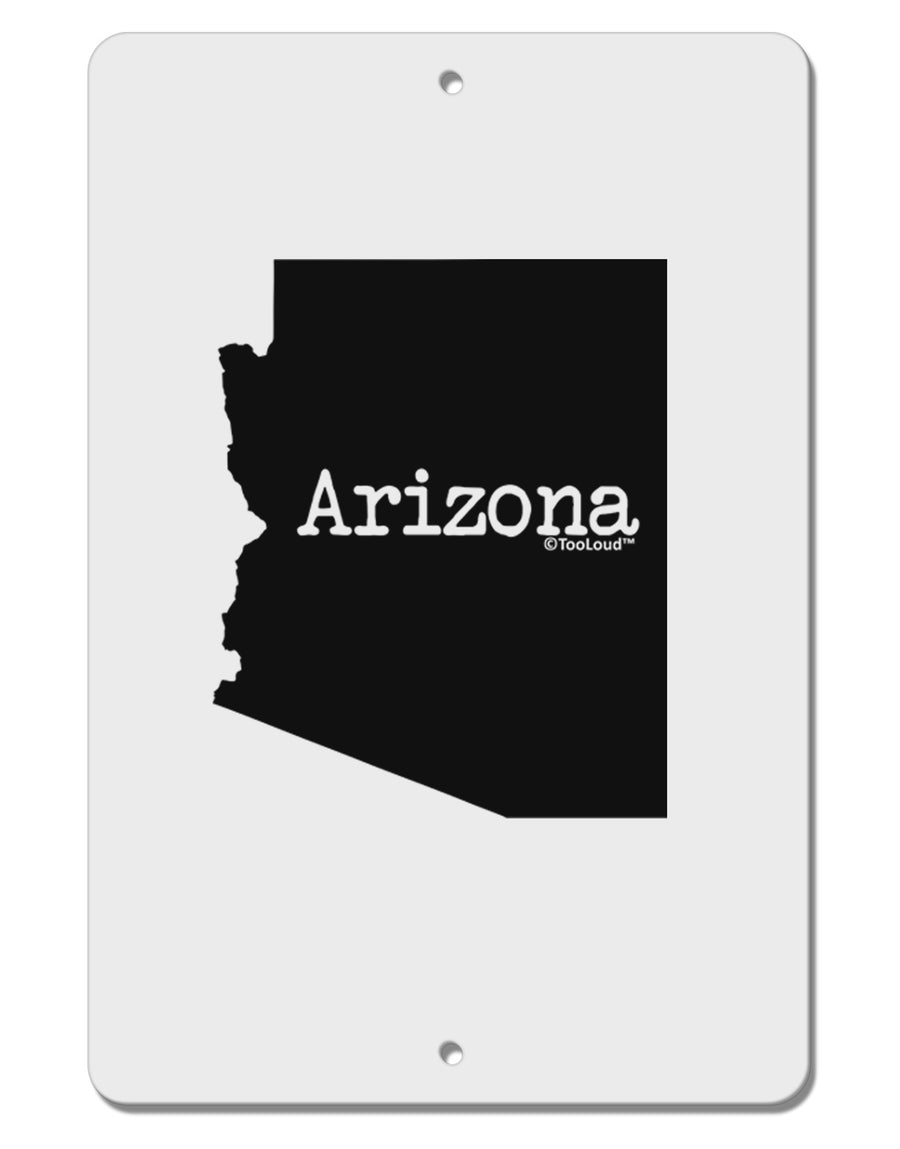 Arizona - United States Shape Aluminum 8 x 12&#x22; Sign-TooLoud-White-Davson Sales